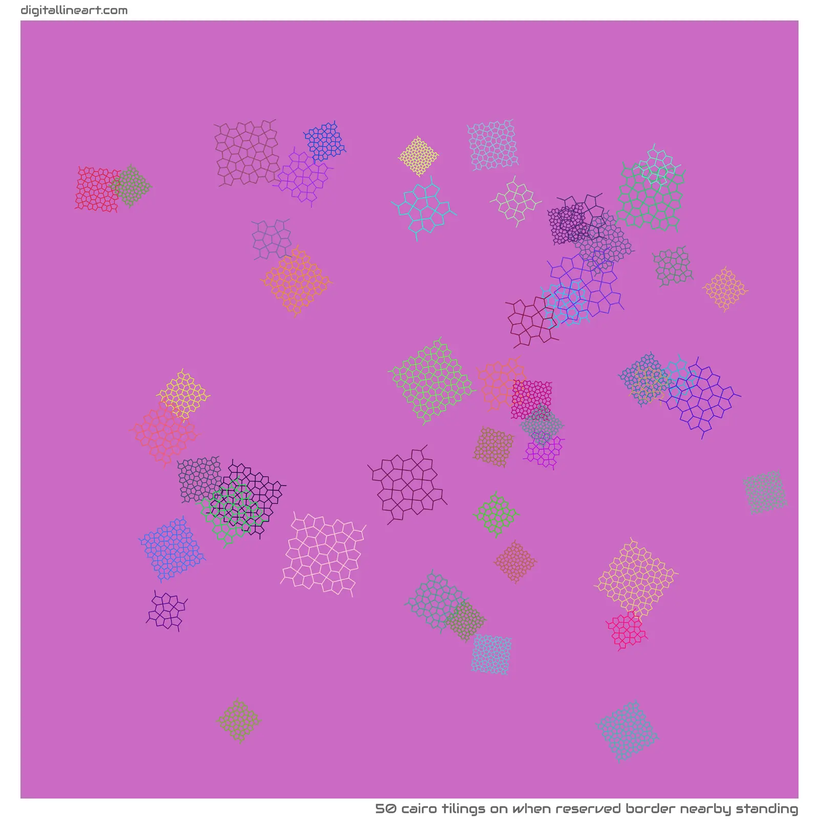 When Reserved Border nearby Standing — 50 Cairo tilings