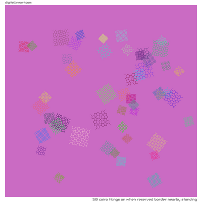 When Reserved Border nearby Standing — 50 Cairo tilings