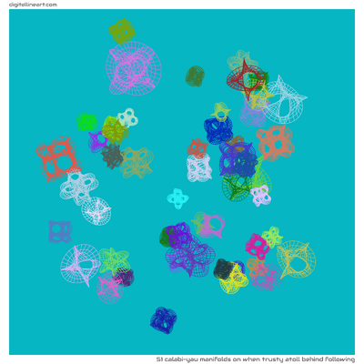 When Trusty Atoll behind Following — 51 calabi–yau manifolds