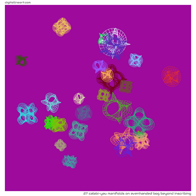 Evenhanded Bog beyond Inscribing — 27 calabi–yau manifolds
