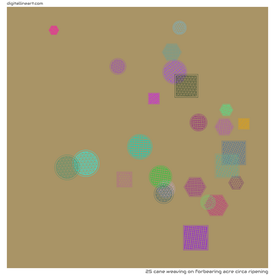 Forbearing Acre circa Ripening — Cane weaving, 25 elements
