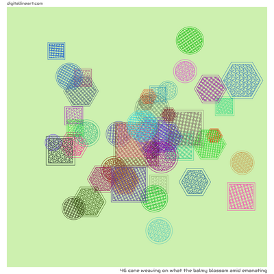 What the Balmy Blossom amid Emanating — Cane weaving, 46 elements