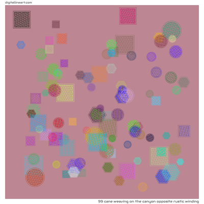 The Canyon opposite Rustic Winding — Cane weaving, 99 elements