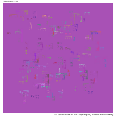 The Lingering Bay toward the Knotting — Cantor Dust, 126 elements