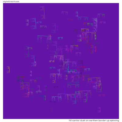 Earthen Border up Spinning — Cantor Dust, 112 elements