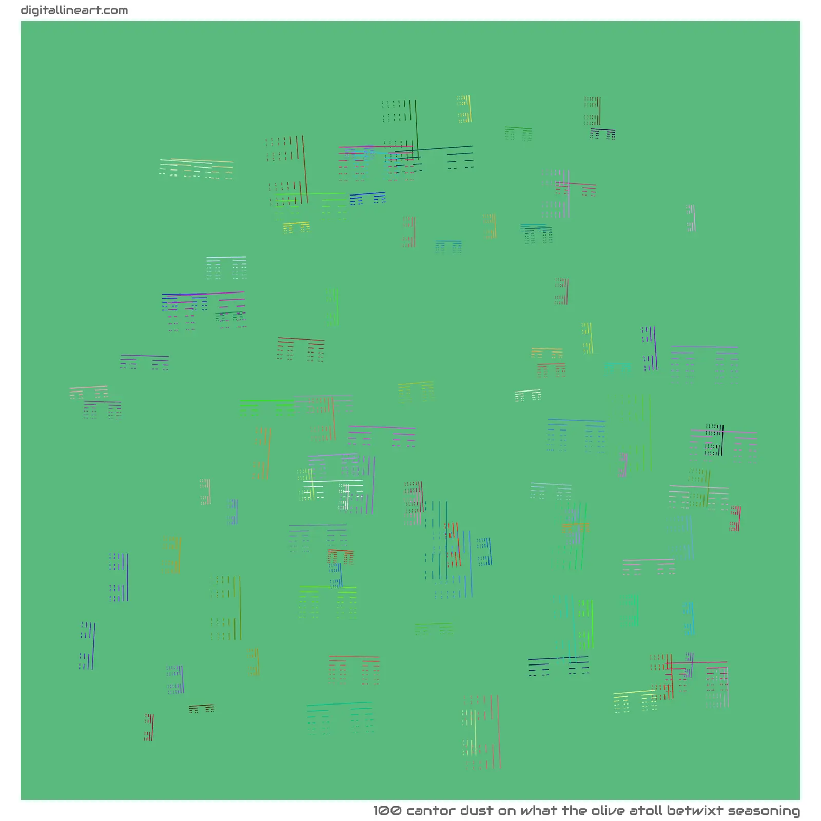 What the Olive Atoll betwixt Seasoning — Cantor Dust, 100 elements