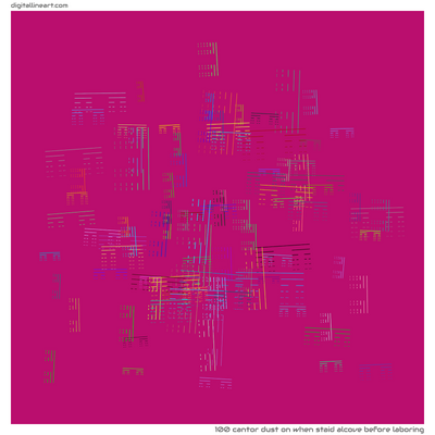 When Staid Alcove before Laboring — Cantor Dust, 100 elements
