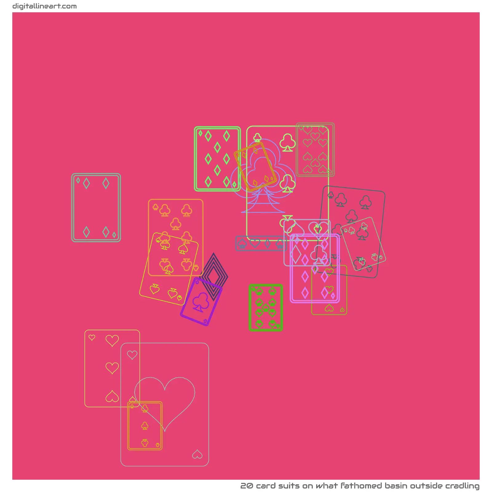 What Fathomed Basin outside Cradling — 20 card suits