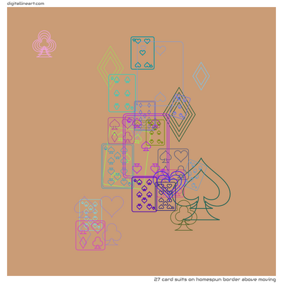 Homespun Border above Moving — 27 card suits