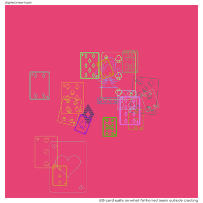 What Fathomed Basin outside Cradling — 20 card suits