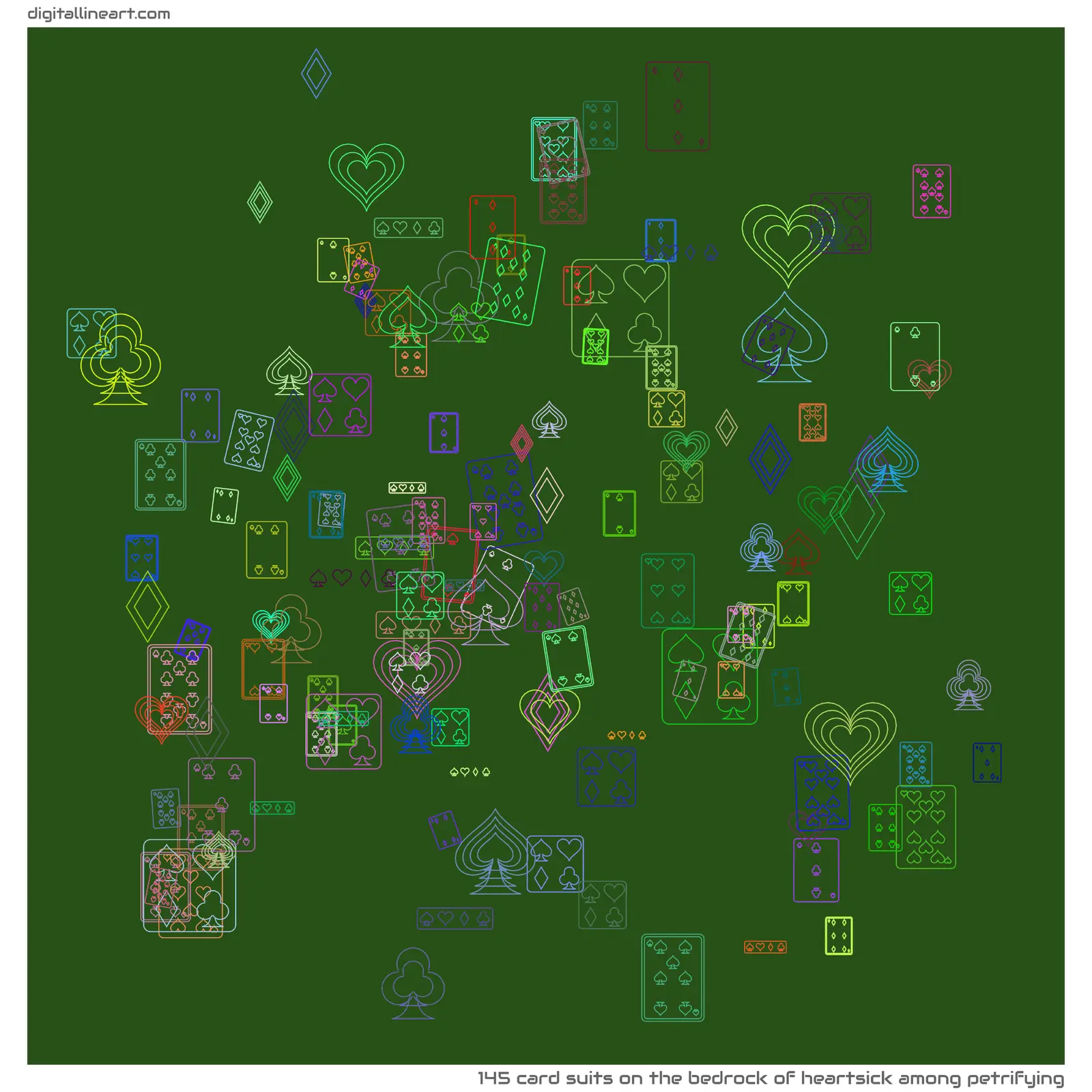 The Bedrock of Heartsick among Petrifying — 145 card suits