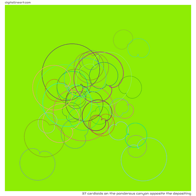 The Ponderous Canyon opposite the Depositing — 37 cardioids