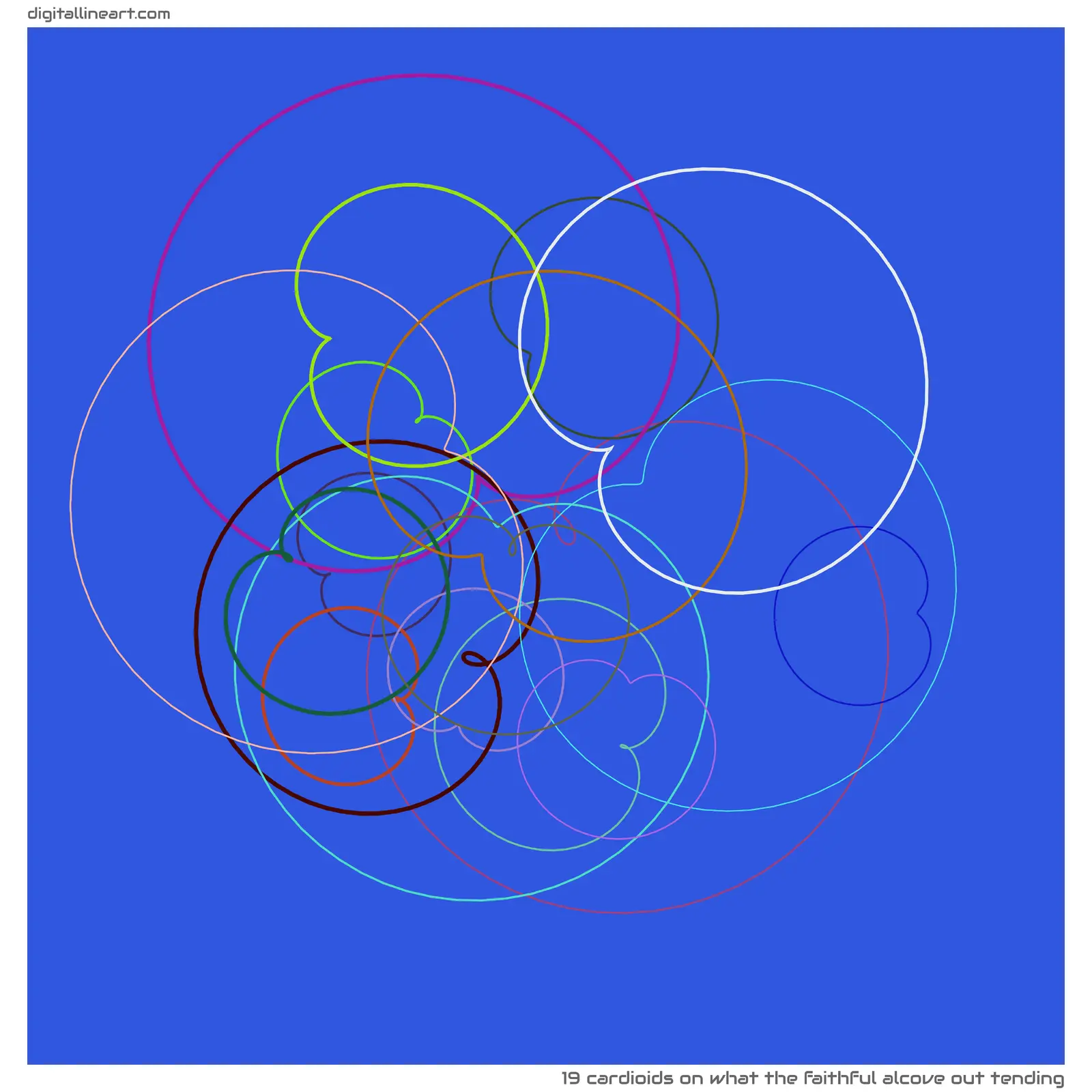 What the Faithful Alcove out Tending — 19 cardioids