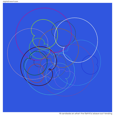 What the Faithful Alcove out Tending — 19 cardioids
