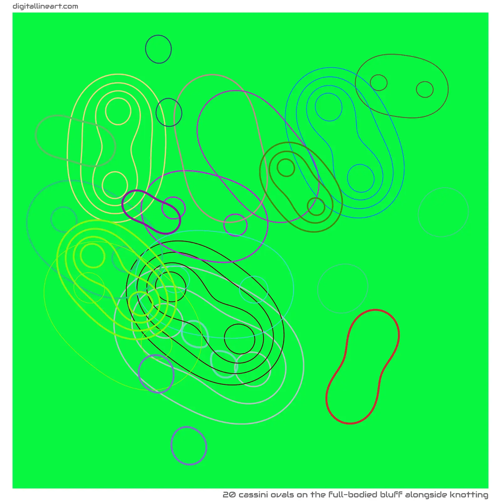 The Full-bodied Bluff alongside Knotting — 20 Cassini ovals