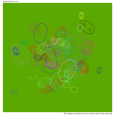 Warm Arch upon the Calming — 57 Cassini ovals