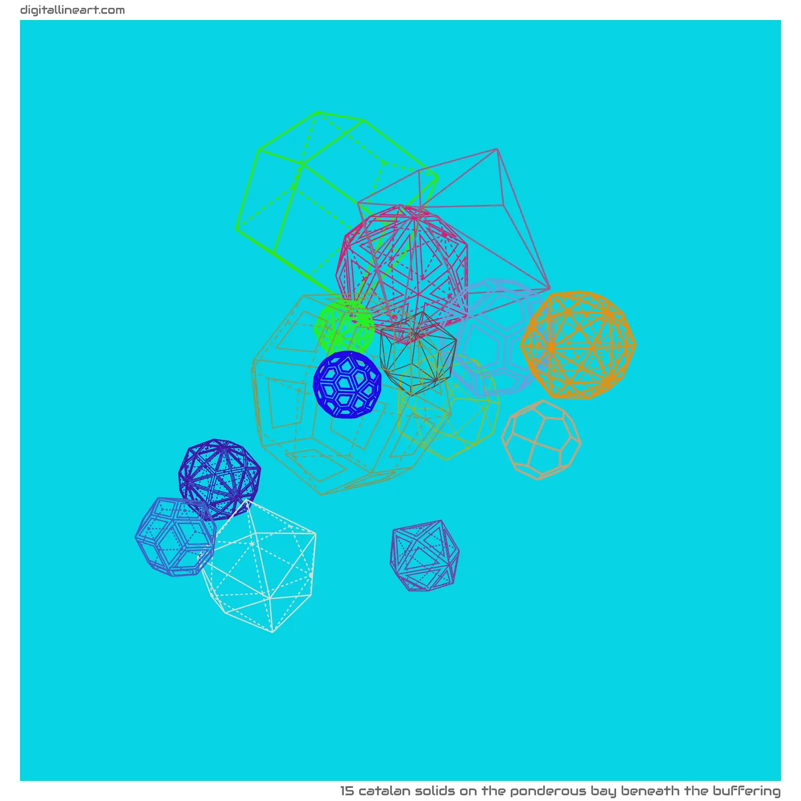 The Ponderous Bay beneath the Buffering — 15 catalan solids