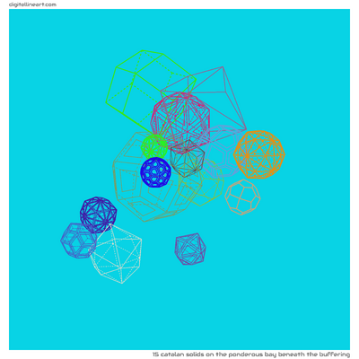 The Ponderous Bay beneath the Buffering — 15 catalan solids