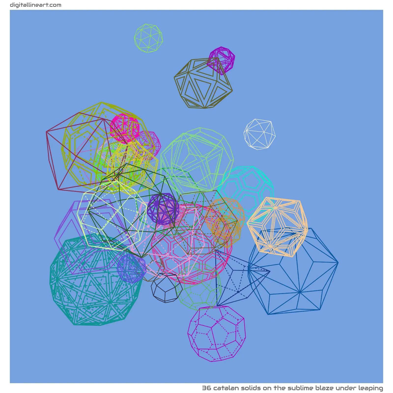The Sublime Blaze under Leaping — 36 catalan solids