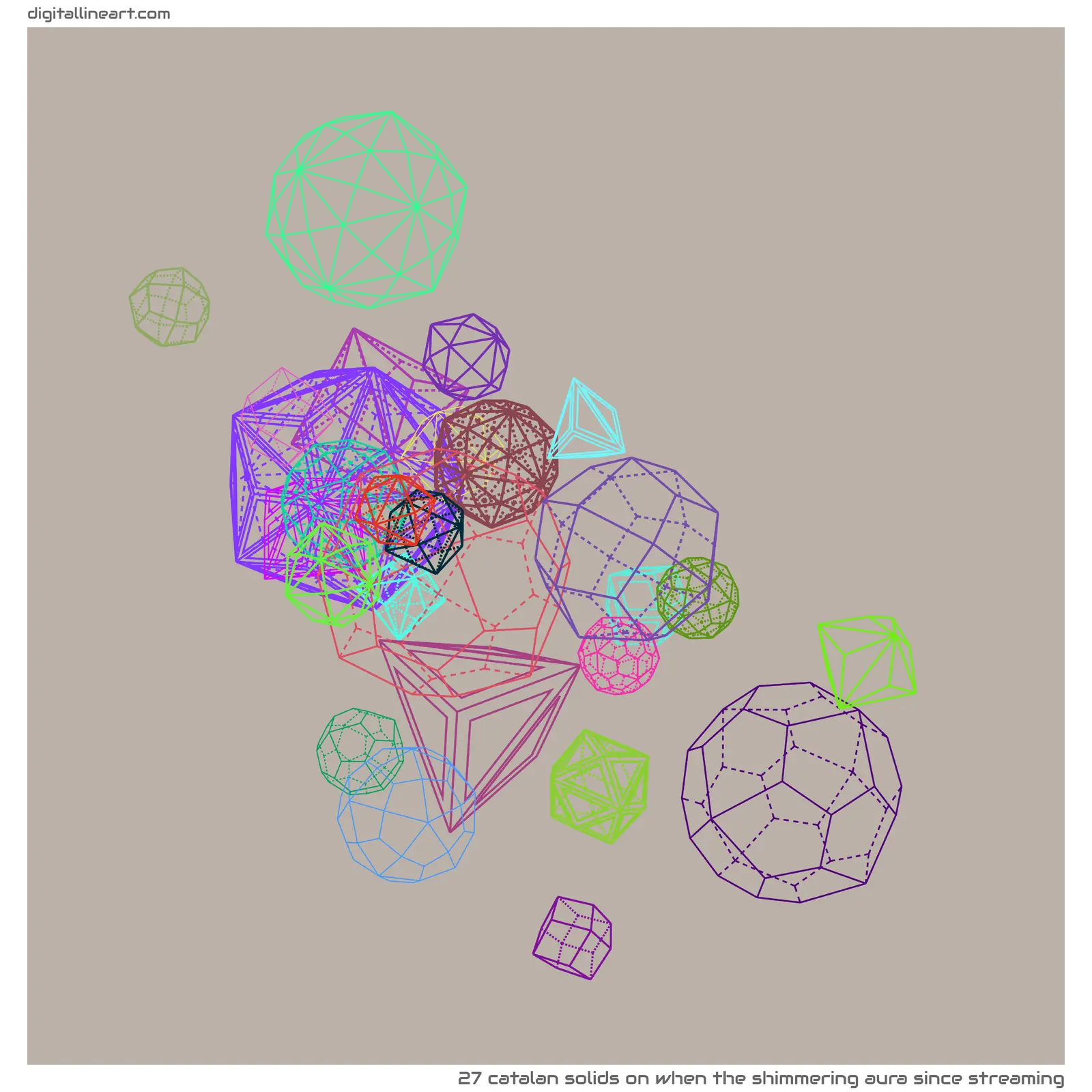 When the Shimmering Aura Since Streaming — 27 catalan solids