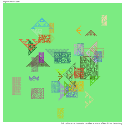 The Aurora after Lithe Beaming — Cellular Automata, 39 elements
