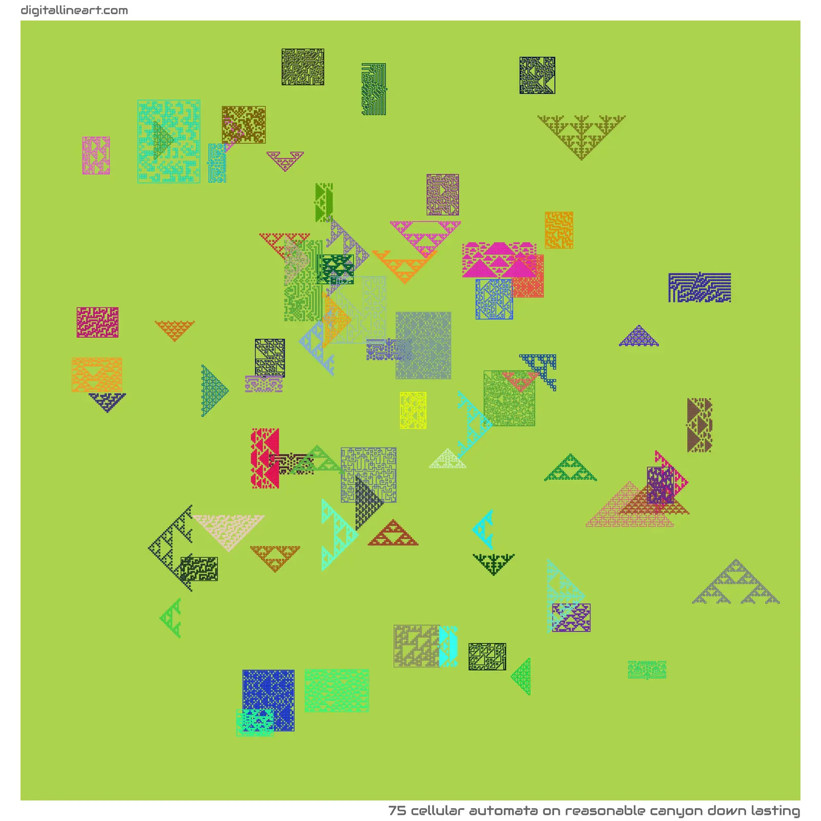 Reasonable Canyon down Lasting — Cellular Automata, 75 elements