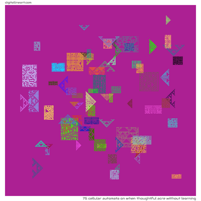 When Thoughtful Acre without Learning — Cellular Automata, 75 elements