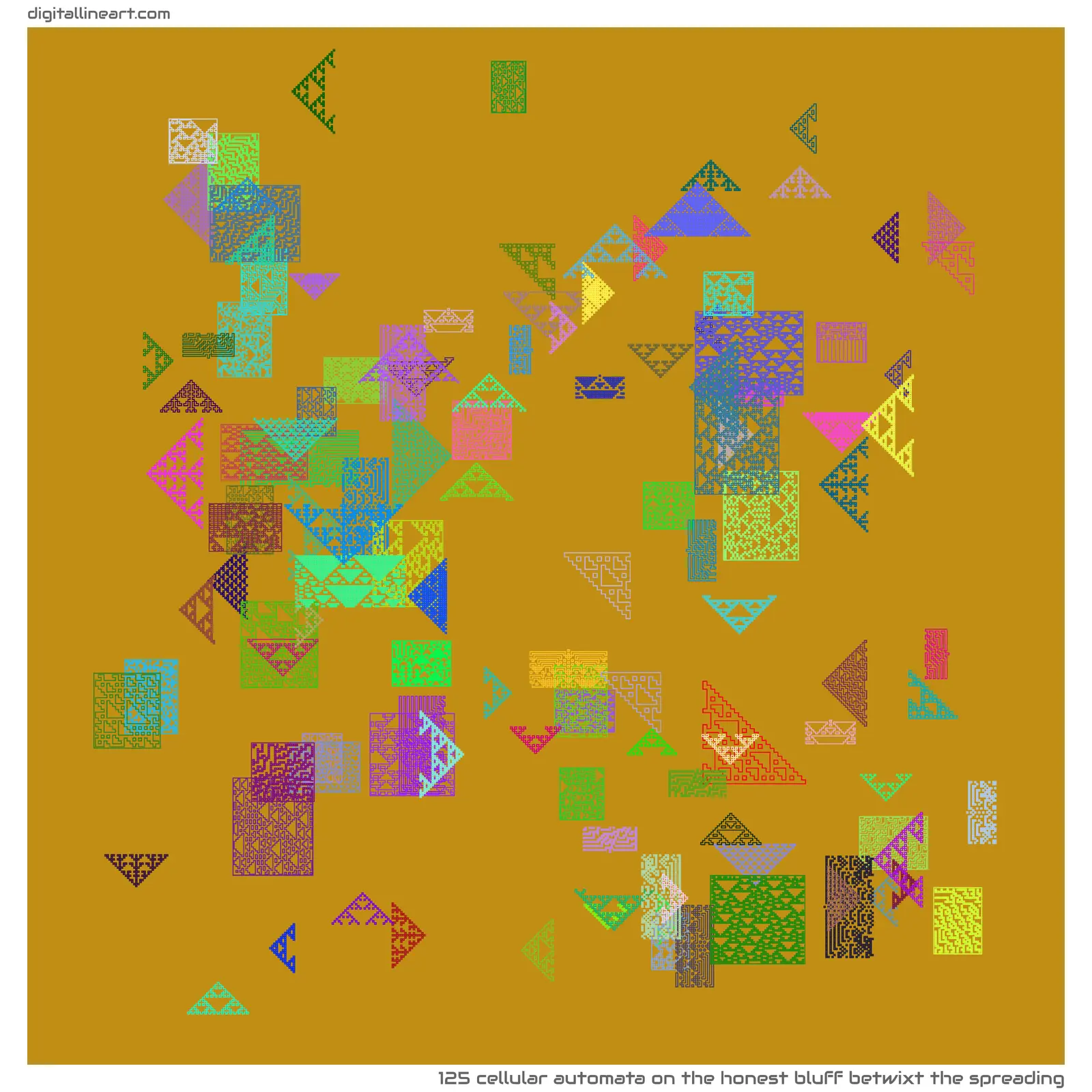 The Honest Bluff betwixt the Spreading — Cellular Automata, 125 elements