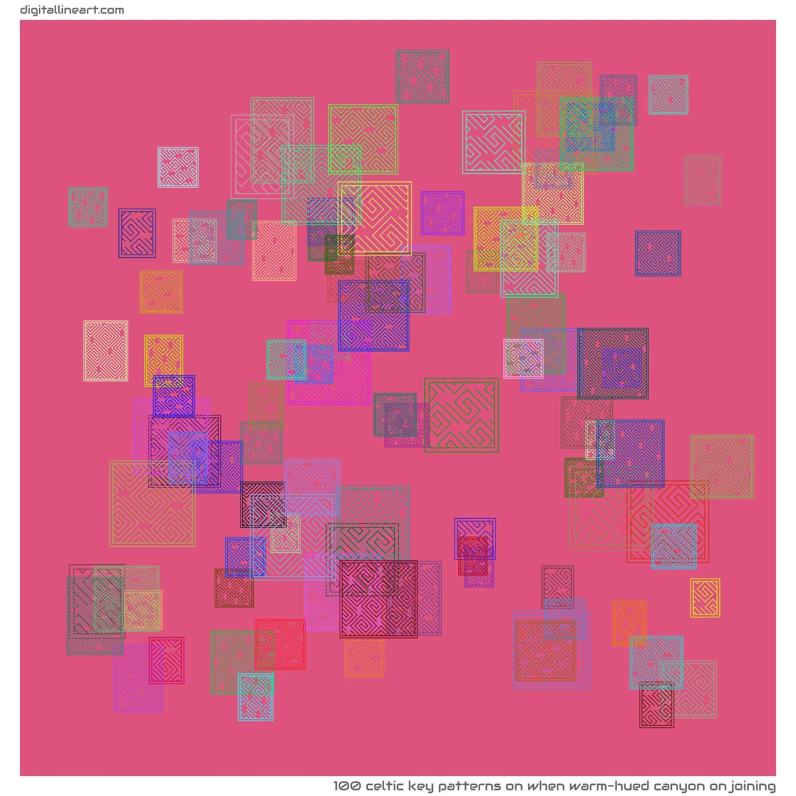 When Warm-hued Canyon on Joining — 100 Celtic key patterns