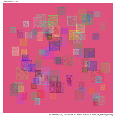 When Warm-hued Canyon on Joining — 100 Celtic key patterns