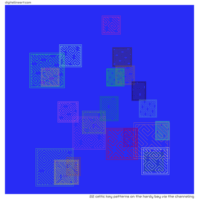 The Hardy Bay via the Channeling — 22 Celtic key patterns
