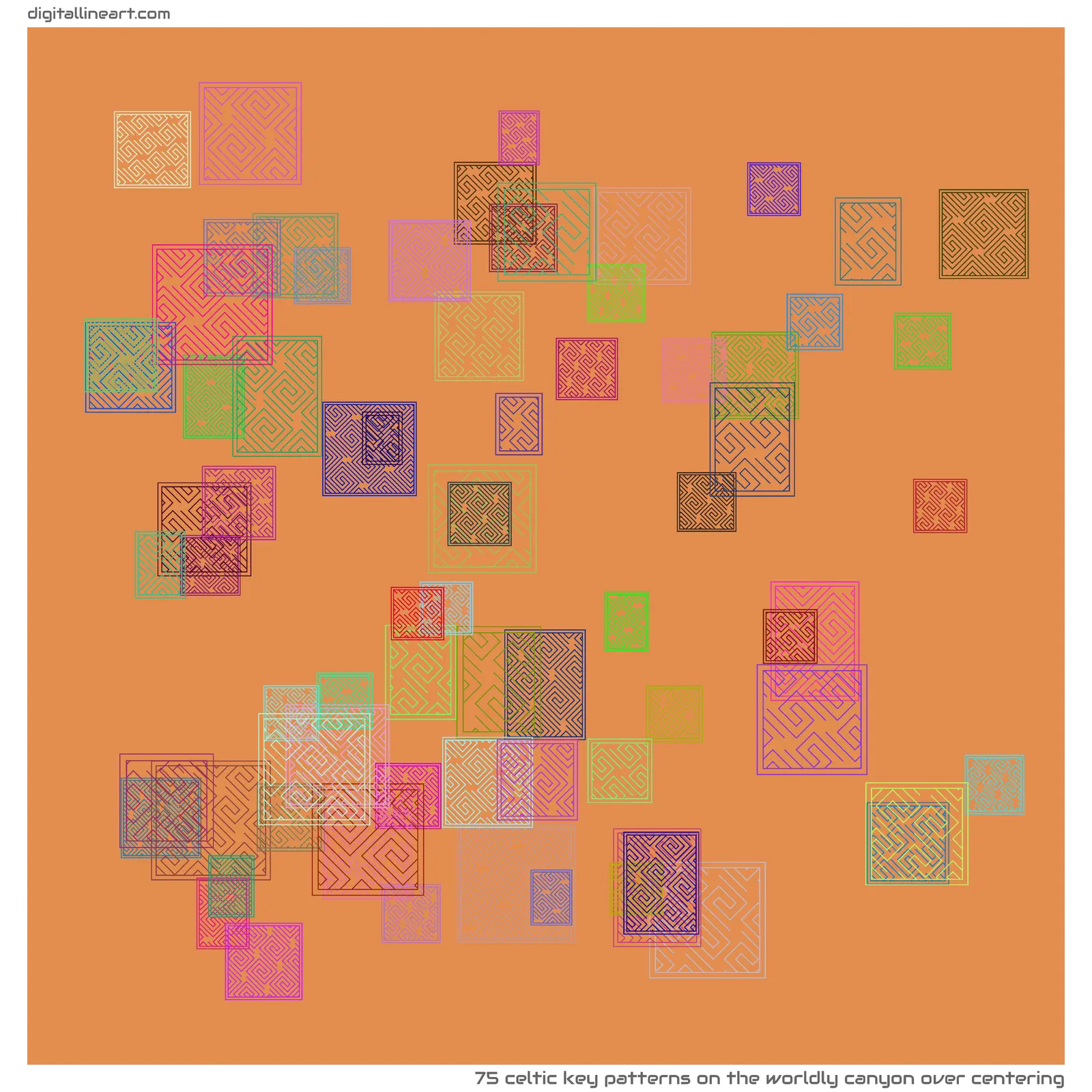 The Worldly Canyon over Centering — 75 Celtic key patterns