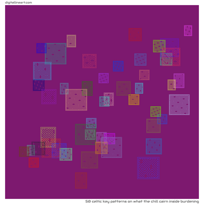 What the Chill Cairn Inside Burdening — 50 Celtic key patterns
