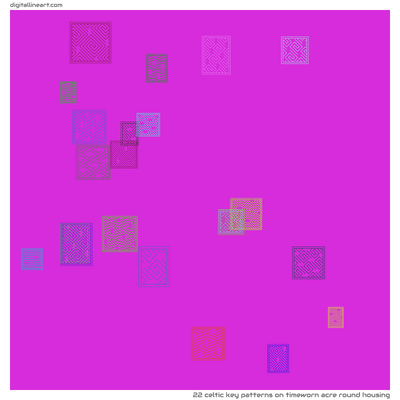 Timeworn Acre round Housing — 22 Celtic key patterns