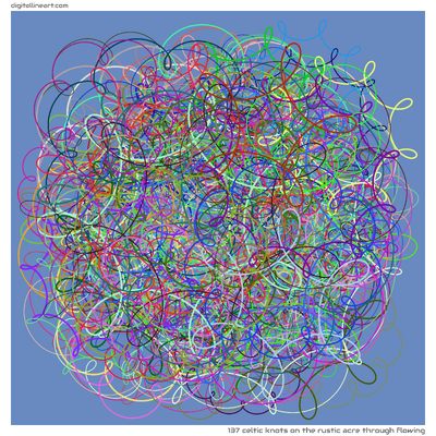 137 Celtic Knots in The Rustic Acre through Flowing