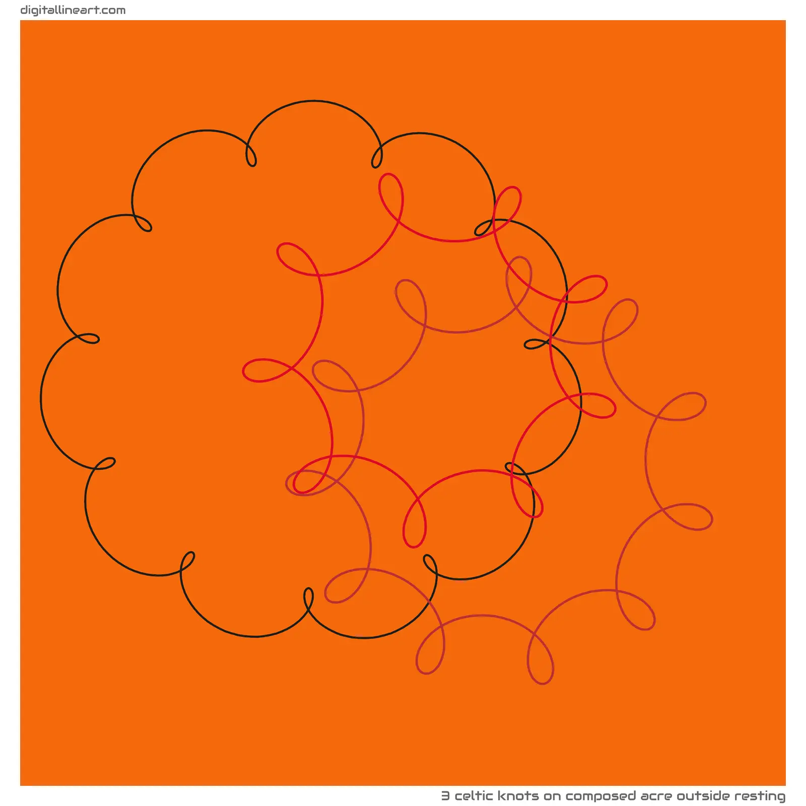 Composed Acre outside Resting — 3 Celtic knots