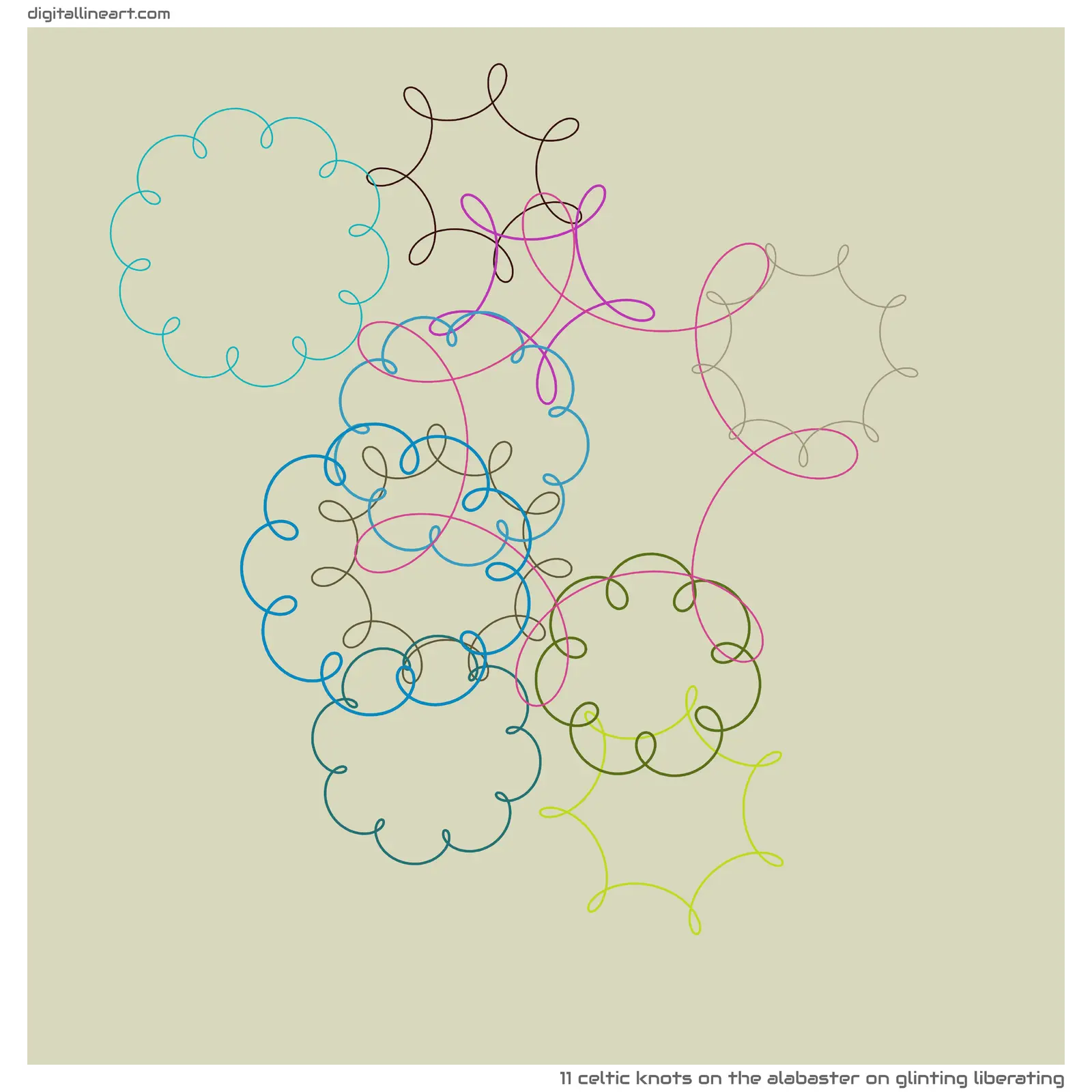 The Alabaster on Glinting Liberating — 11 Celtic knots