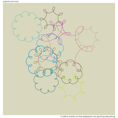 The Alabaster on Glinting Liberating — 11 Celtic knots