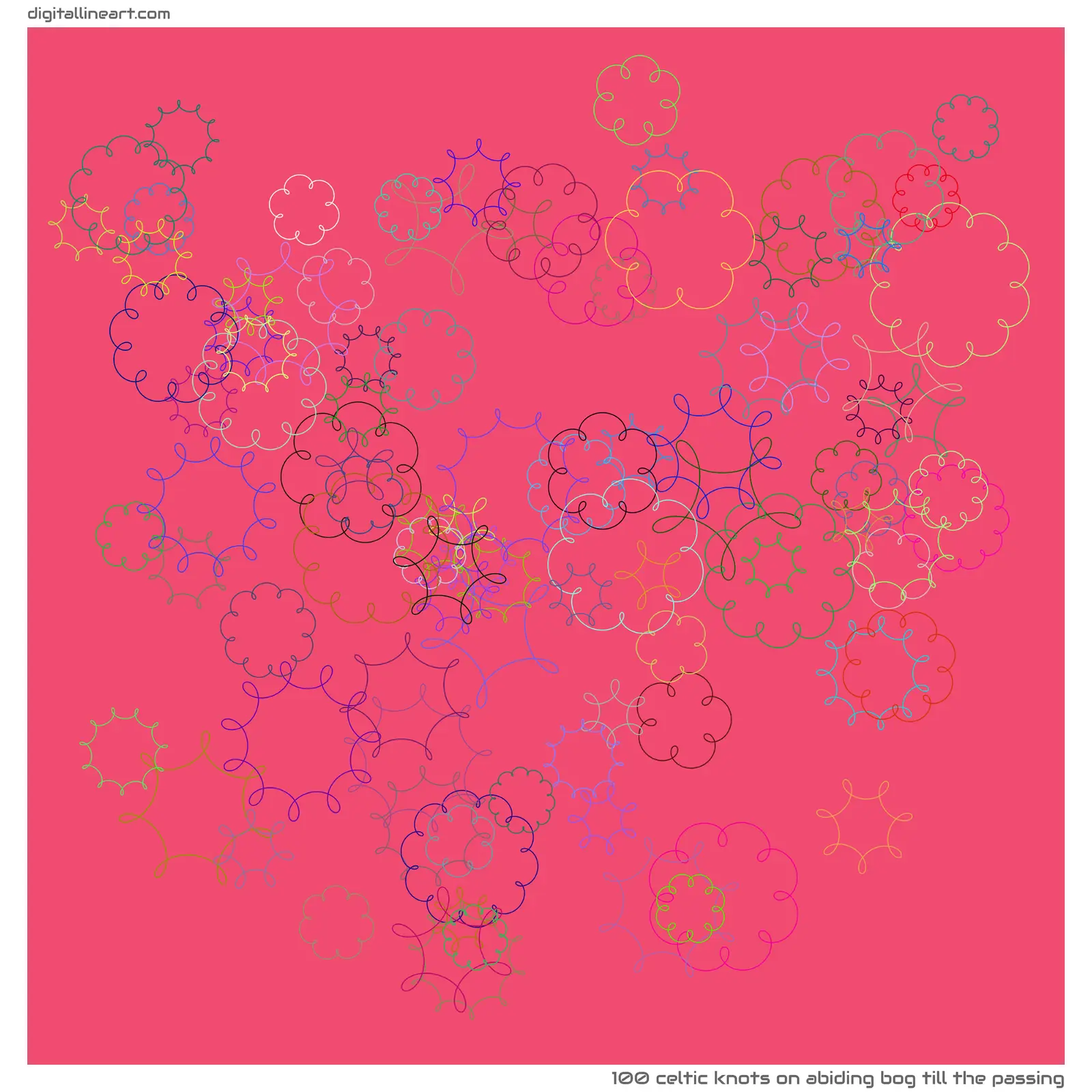 Abiding Bog till the Passing — 100 Celtic knots