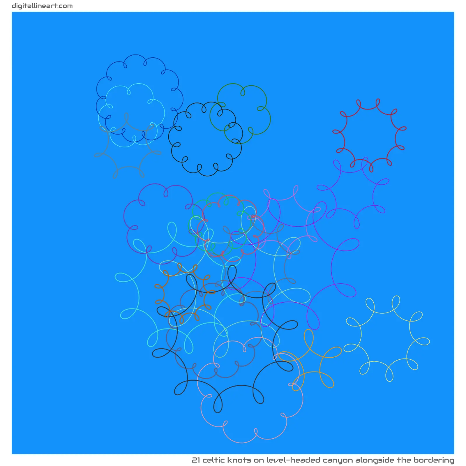 Level-headed Canyon alongside the Bordering — 21 Celtic knots