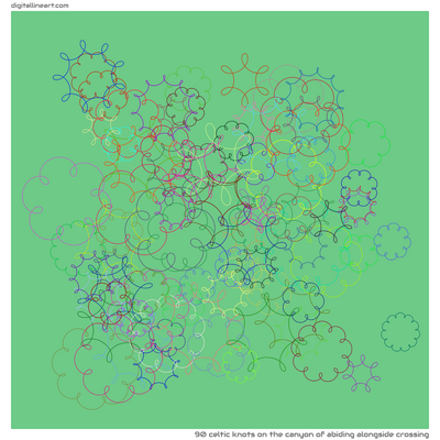 The Canyon of Abiding alongside Crossing — 90 Celtic knots