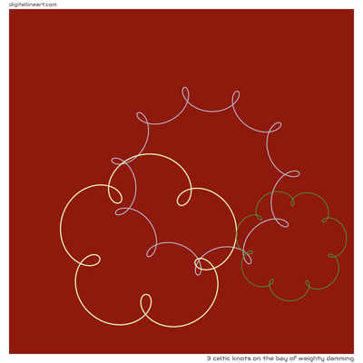 The Bay of Weighty Damming — 3 Celtic knots