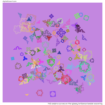 The Glassy Brilliance beside Wavering — 142 Cesàro curves
