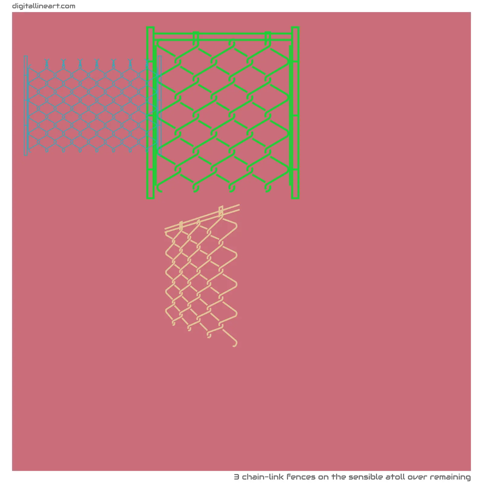 The Sensible Atoll over Remaining — 3 chain-link fences