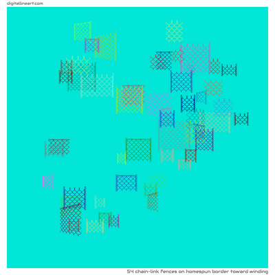 Homespun Border toward Winding — 54 chain-link fences