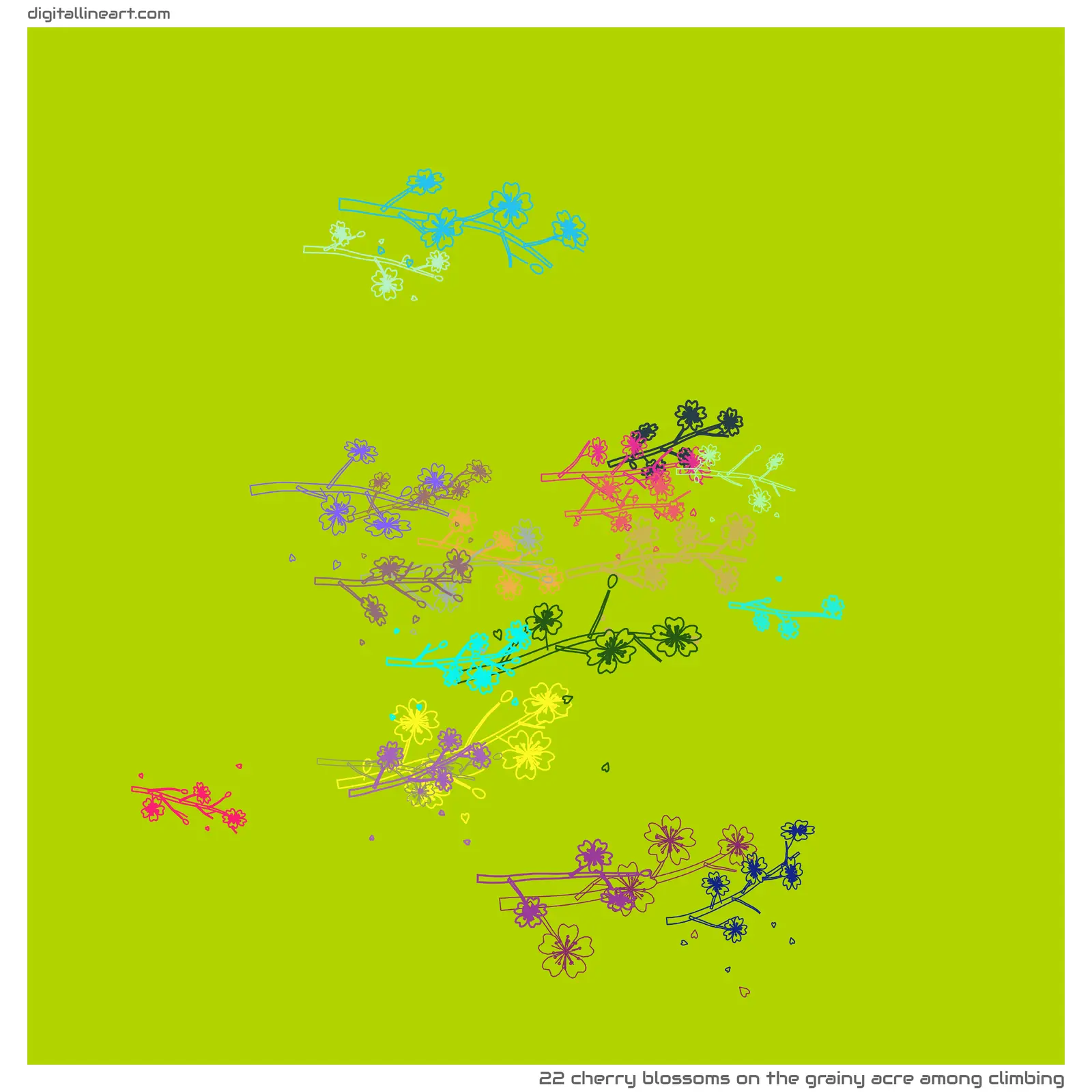 The Grainy Acre among Climbing — 22 cherry blossoms