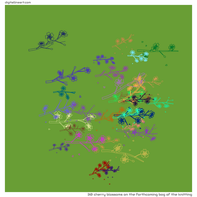 The Forthcoming Bog of the Knitting — 30 cherry blossoms