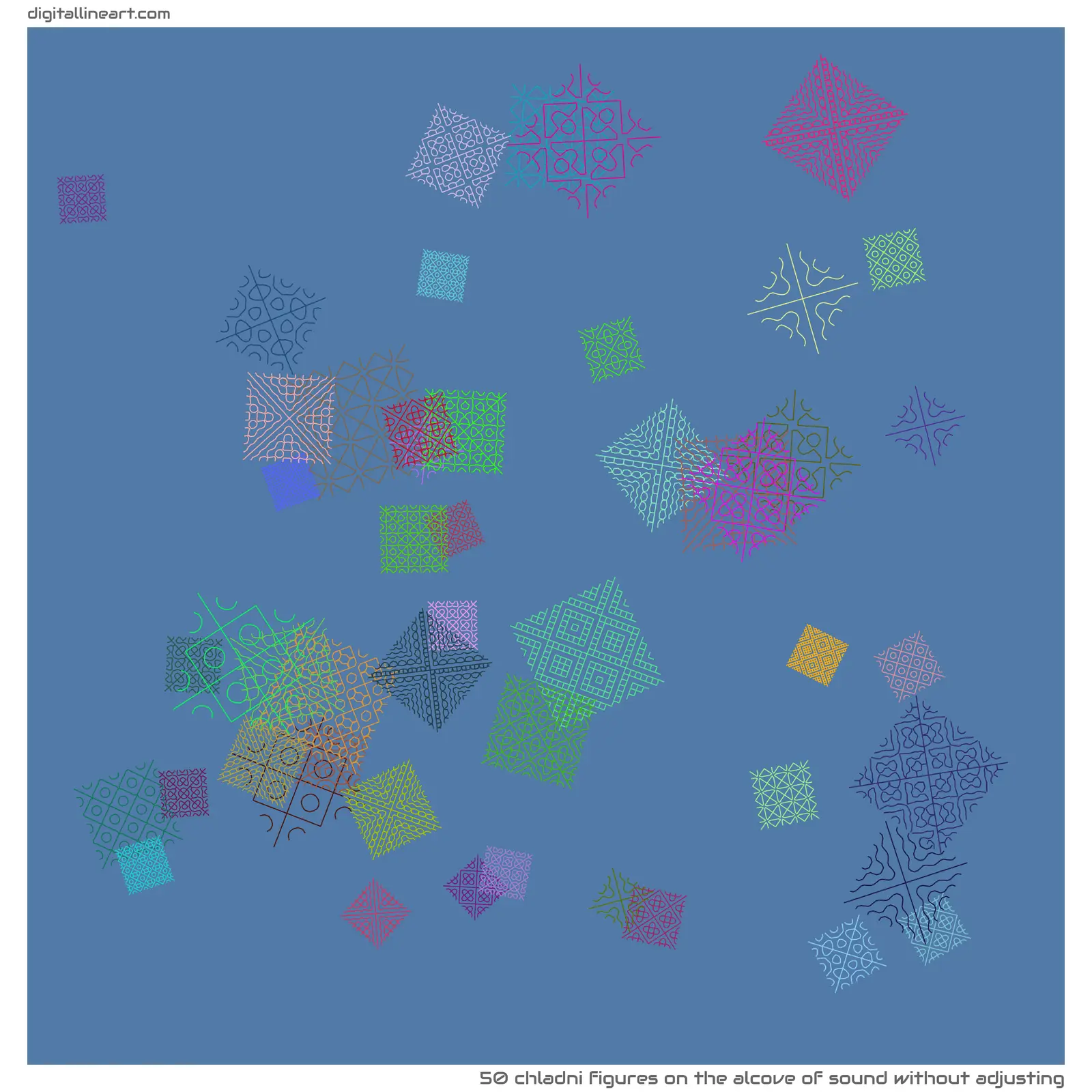 The Alcove of Sound without Adjusting — 50 Chladni figures
