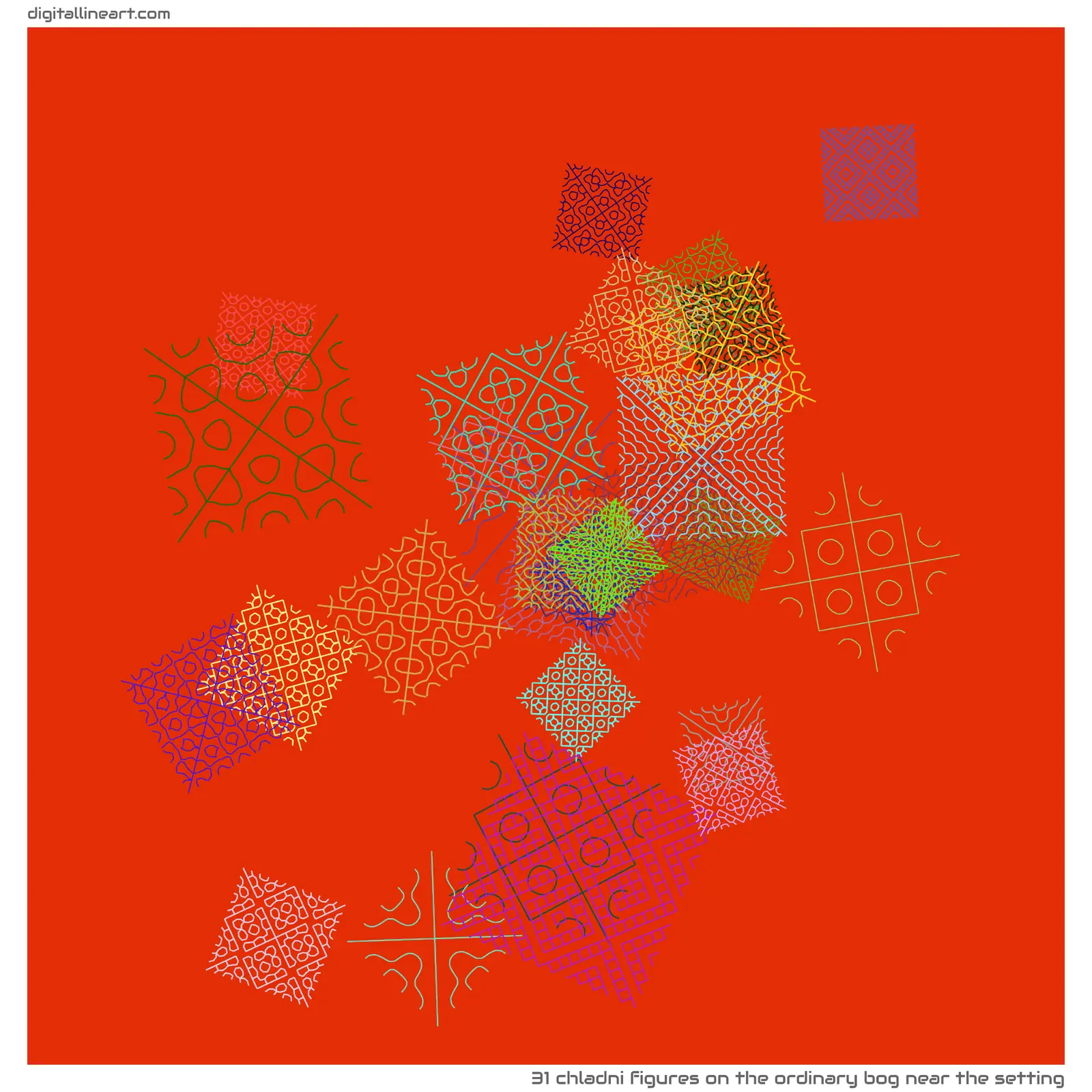 The Ordinary Bog near the Setting — 31 Chladni figures