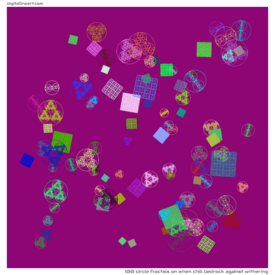 When Chill Bedrock Against Withering — 100 circle fractals